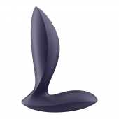 Фиолетовый анальный вибростимулятор Power Plug - Satisfyer - в Рубцовске купить с доставкой