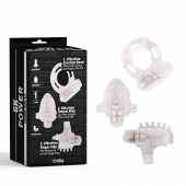 Набор из 3 прозрачных эрекционных колец с вибрацией Teasers Ring Kit - Chisa - в Рубцовске купить с доставкой