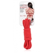 Красная хлопковая веревка для связывания - 3 м. - Lux Fetish - купить с доставкой в Рубцовске