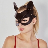 Коричневая кожаная маска  Кошечка - Sitabella - купить с доставкой в Рубцовске