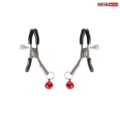 Серебристые зажимы на соски с шариками - Notabu - купить с доставкой в Рубцовске