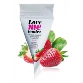 Съедобное согревающее массажное масло Love Me Tender Strawberry с ароматом клубники - 10 мл. - Love to Love - купить с доставкой в Рубцовске