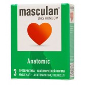 Презервативы анатомической формы Masculan Anatomic - 3 шт. - Masculan - купить с доставкой в Рубцовске