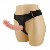 Гладкий фаллоимитатор с крупной головкой на ремешках - 19,7 см. - Baile - купить с доставкой в Рубцовске