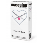 Ультрапрочные презервативы Masculan Ultra Safe Black - 10 шт. - Masculan - купить с доставкой в Рубцовске