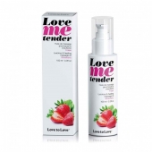Съедобное согревающее массажное масло Love Me Tender Strawberry с ароматом клубники - 100 мл. - Love to Love - купить с доставкой в Рубцовске