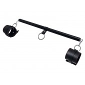 Черная распорка для ног с кожаными манжетами - Pecado - купить с доставкой в Рубцовске