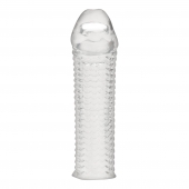 Текстурированная насадка на пенис Clear Textured Penis Enhancing Sleeve Extension - 16,5 см. - BlueLine - в Рубцовске купить с доставкой