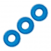 Комплект из трех голубых колец для эрекции 3-Pack Ultra-Stim Stretch Cock Rings - BlueLine - в Рубцовске купить с доставкой