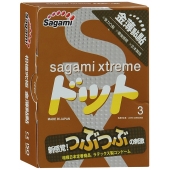 Презервативы Sagami Xtreme FEEL UP с точечной текстурой и линиями прилегания - 3 шт. - Sagami - купить с доставкой в Рубцовске
