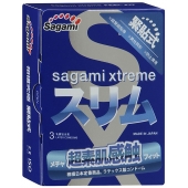 Розовые презервативы Sagami Xtreme FEEL FIT 3D - 3 шт. - Sagami - купить с доставкой в Рубцовске