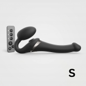 Черный безремневой страпон Multi Orgasm Size S с клиторальной стимуляцией - Strap-on-me - купить с доставкой в Рубцовске