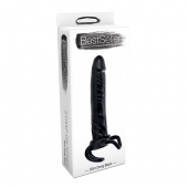 Чёрная насадка-фаллос для двойного проникновения INFLATABLE DILDO SLIM DONG  - 13,5 см. - Toyz4lovers - в Рубцовске купить с доставкой