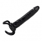 Чёрная насадка-фаллос для двойного проникновения INFLATABLE DILDO SLIM DONG  - 13,5 см. - Toyz4lovers - в Рубцовске купить с доставкой