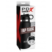 Черный мастурбатор в виде бутылки Fap Flask - Pipedream - в Рубцовске купить с доставкой