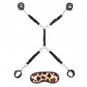 Леопардовая фиксация на матрас для рук и ног Classic Bedspreader - Lux Fetish - купить с доставкой в Рубцовске