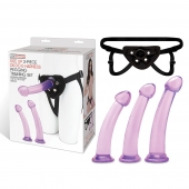Тренировочный набор с тремя насадками Pegging Training Set - Lux Fetish - купить с доставкой в Рубцовске