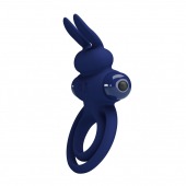 Синее эрекционное кольцо с вибростимуляцией клитора Powerful Ring - Baile - в Рубцовске купить с доставкой