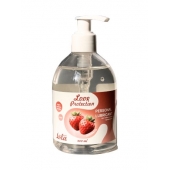Лубрикант на водной снове Love Protection Strawberry с ароматом клубники - 300 мл. - Lola Games - купить с доставкой в Рубцовске