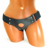 Трусики для страпона коричневого цвета - БДСМ Арсенал - купить с доставкой в Рубцовске