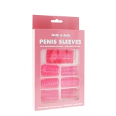 Набор из 7 розовых насадок на пенис ONE-A-DAY PENIS SLEEVES PINK - Seven Creations - в Рубцовске купить с доставкой