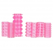 Набор из 7 розовых насадок на пенис ONE-A-DAY PENIS SLEEVES PINK - Seven Creations - в Рубцовске купить с доставкой