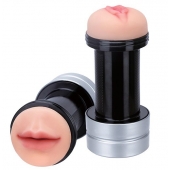Двусторонний мастурбатор REALSTUFF 2 IN 1 HUMMER MOUTH   VAGINA - ротик и вагина - Dream Toys - в Рубцовске купить с доставкой