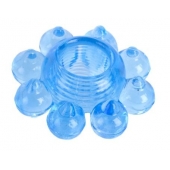 Голубая гелевая насадка-цветок - Toyfa Basic - в Рубцовске купить с доставкой