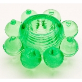 Зеленое эрекционное кольцо-цветок - Toyfa Basic - в Рубцовске купить с доставкой