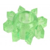 Зеленое эрекционное кольцо-звезда - Toyfa Basic - в Рубцовске купить с доставкой