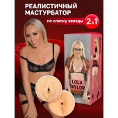 Двусторонний мастурбатор Lola Taylor - 22 см. - ФлешНаш - в Рубцовске купить с доставкой
