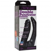 Черная насадка-фаллоимитатор для двойной стимуляции Double Penetrator - 16 см. - Doc Johnson - купить с доставкой в Рубцовске