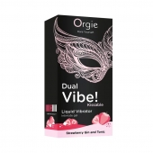 Съедобный жидкий вибратор Dual Vibe! со вкусом клубничного джина с тоником - 15 мл. - ORGIE - купить с доставкой в Рубцовске