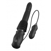 Черный автоматический вибромассажер с вибропулей Ultimate Silicone Thruster - Pipedream - купить с доставкой в Рубцовске