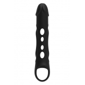 Черная насадка-удлинитель Vibrating Extender With Remote с вибрацией - Dream Toys - в Рубцовске купить с доставкой