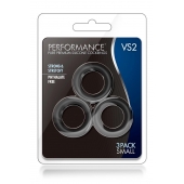 Набор из 3 черных эрекционных колец Black Small Penis Rings - Blush Novelties - в Рубцовске купить с доставкой