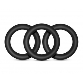 Набор из 3 черных эрекционных колец Black Small Penis Rings - Blush Novelties - в Рубцовске купить с доставкой