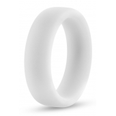 Белое люминесцентное эрекционное кольцо Silicone Glo Cock Ring - Blush Novelties - в Рубцовске купить с доставкой