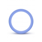 Голубое люминесцентное кольцо Silicone Glo Cock Ring - Blush Novelties - в Рубцовске купить с доставкой