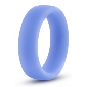 Голубое люминесцентное кольцо Silicone Glo Cock Ring - Blush Novelties - в Рубцовске купить с доставкой