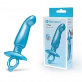 Голубая анальная пробка для массажа простаты Hither Silicone Prostate Plug - 14,3 см. - b-Vibe - в Рубцовске купить с доставкой