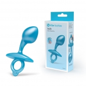 Голубая анальная пробка для массажа простаты Bulb Silicone Prostate Plug - 10,7 см. - b-Vibe - в Рубцовске купить с доставкой