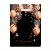 Пакет с вырубной ручкой и принтом в виде шариков (30х40 см) - Сима-Ленд - купить с доставкой в Рубцовске