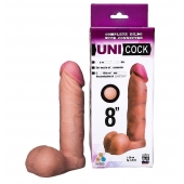 Фаллическая насадка для страпона UNICOCK 8  - 20 см. - LOVETOY (А-Полимер) - купить с доставкой в Рубцовске