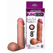 Фаллическая насадка для страпона UNICOCK 8  - 20 см. - LOVETOY (А-Полимер) - купить с доставкой в Рубцовске