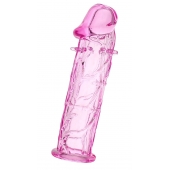Розовая насадка фаллической формы - 12,5 см. - A-toys - в Рубцовске купить с доставкой