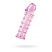 Розовая насадка на пенис с шипами - 12,5 см. - A-toys - в Рубцовске купить с доставкой