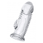 Прозрачная насадка на пенис с шипиками и коготком - 13,5 см. - A-toys - в Рубцовске купить с доставкой