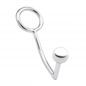 Кольцо на пенис с анальным стимулятором Stainless Steel Anal Hook   Cock Ring - BlueLine - в Рубцовске купить с доставкой