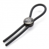 Тёмно-серое эрекционное кольцо с зажимом Again and Again Adjustable Cock Ring - Fifty Shades of Grey - в Рубцовске купить с доставкой
